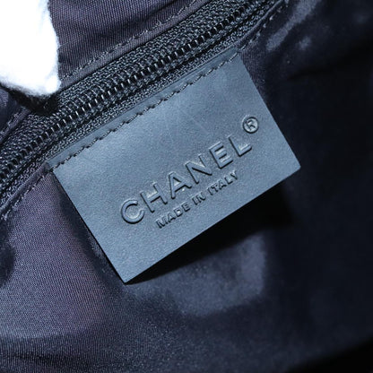 CHANEL Sports Shoulder Bag Nylon Silver CC bs21716