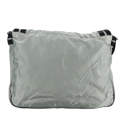 CHANEL Sports Shoulder Bag Nylon Silver CC bs21716