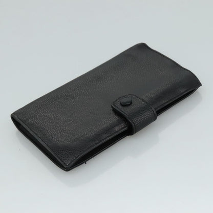 CHANEL Long Wallet Caviar Skin Black CC bs21729