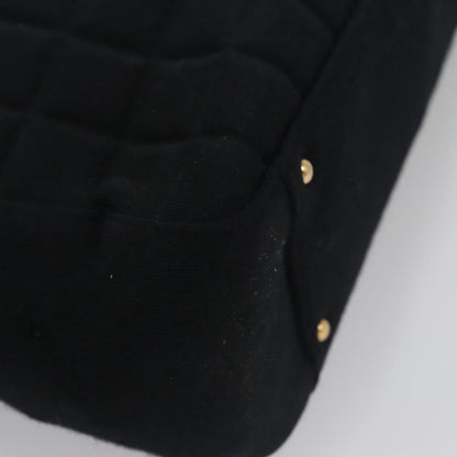 CHANEL Choco Bar Tote Bag Cotton Black CC bs21806