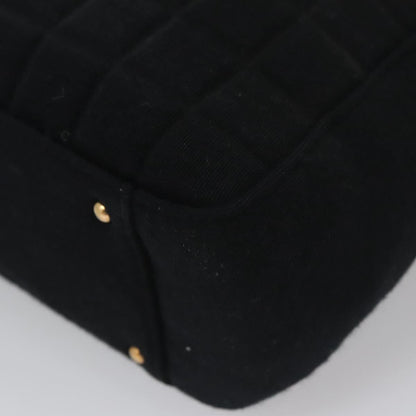 CHANEL Choco Bar Tote Bag Cotton Black CC bs21806