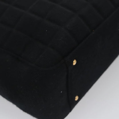 CHANEL Choco Bar Tote Bag Cotton Black CC bs21806