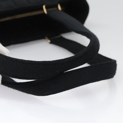 CHANEL Choco Bar Tote Bag Cotton Black CC bs21806