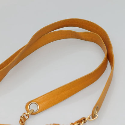 CHANEL Chain Shoulder Bag Caviar Skin Yellow CC bs21807