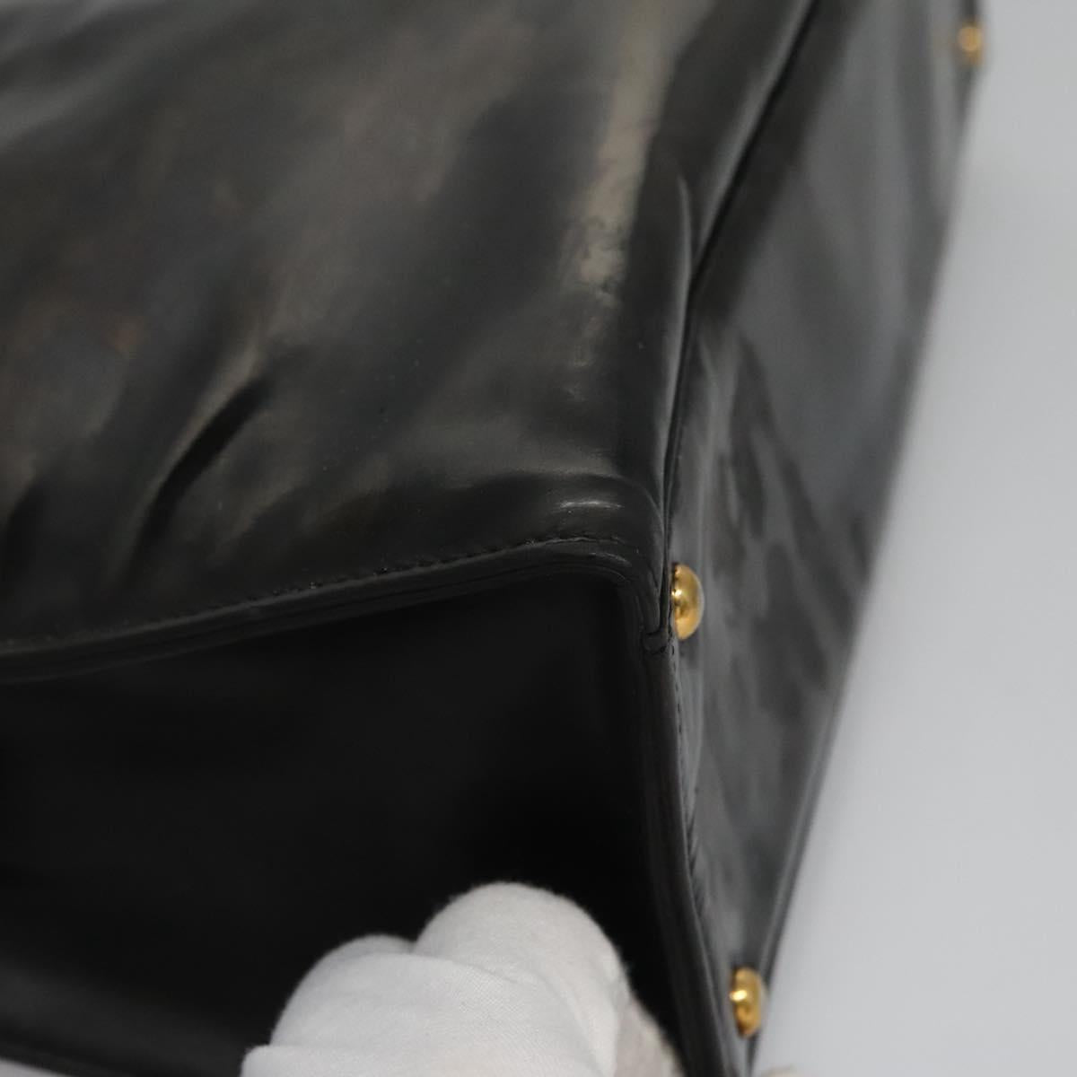 CHANEL COCO Mark Tote Bag Patent Leather Black Gold CC bs21837