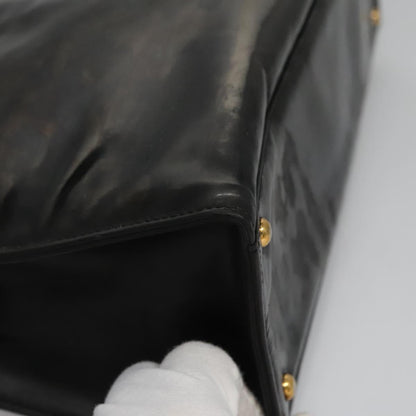 CHANEL COCO Mark Tote Bag Patent Leather Black Gold CC bs21837