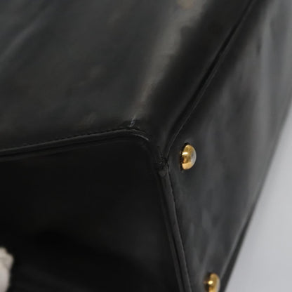 CHANEL COCO Mark Tote Bag Patent Leather Black Gold CC bs21837
