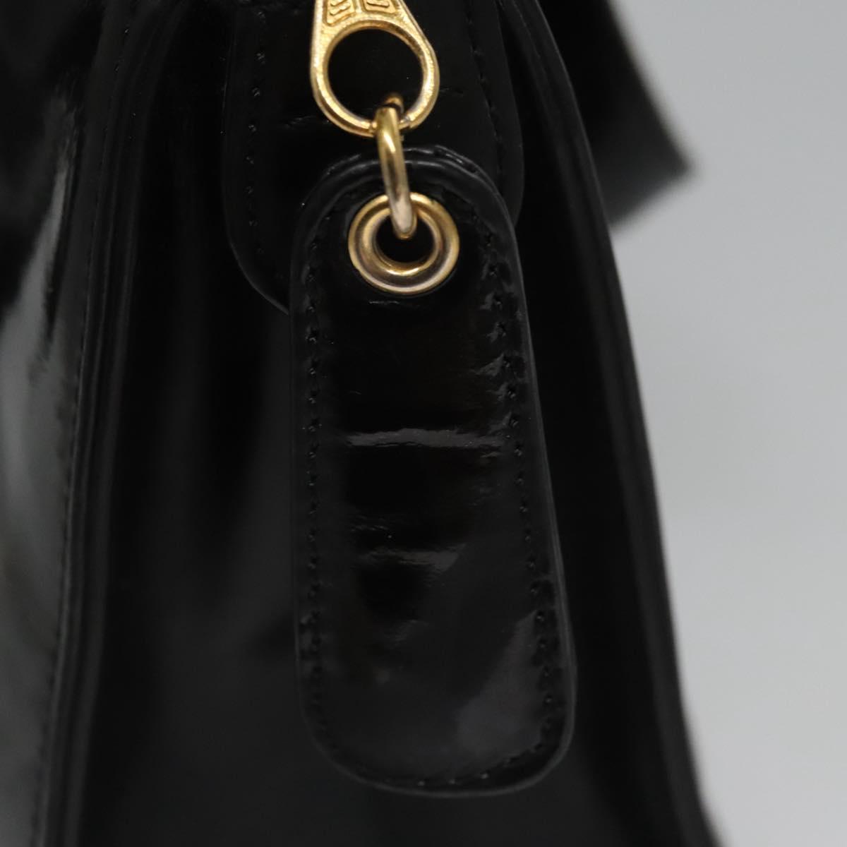 CHANEL COCO Mark Tote Bag Patent Leather Black Gold CC bs21837