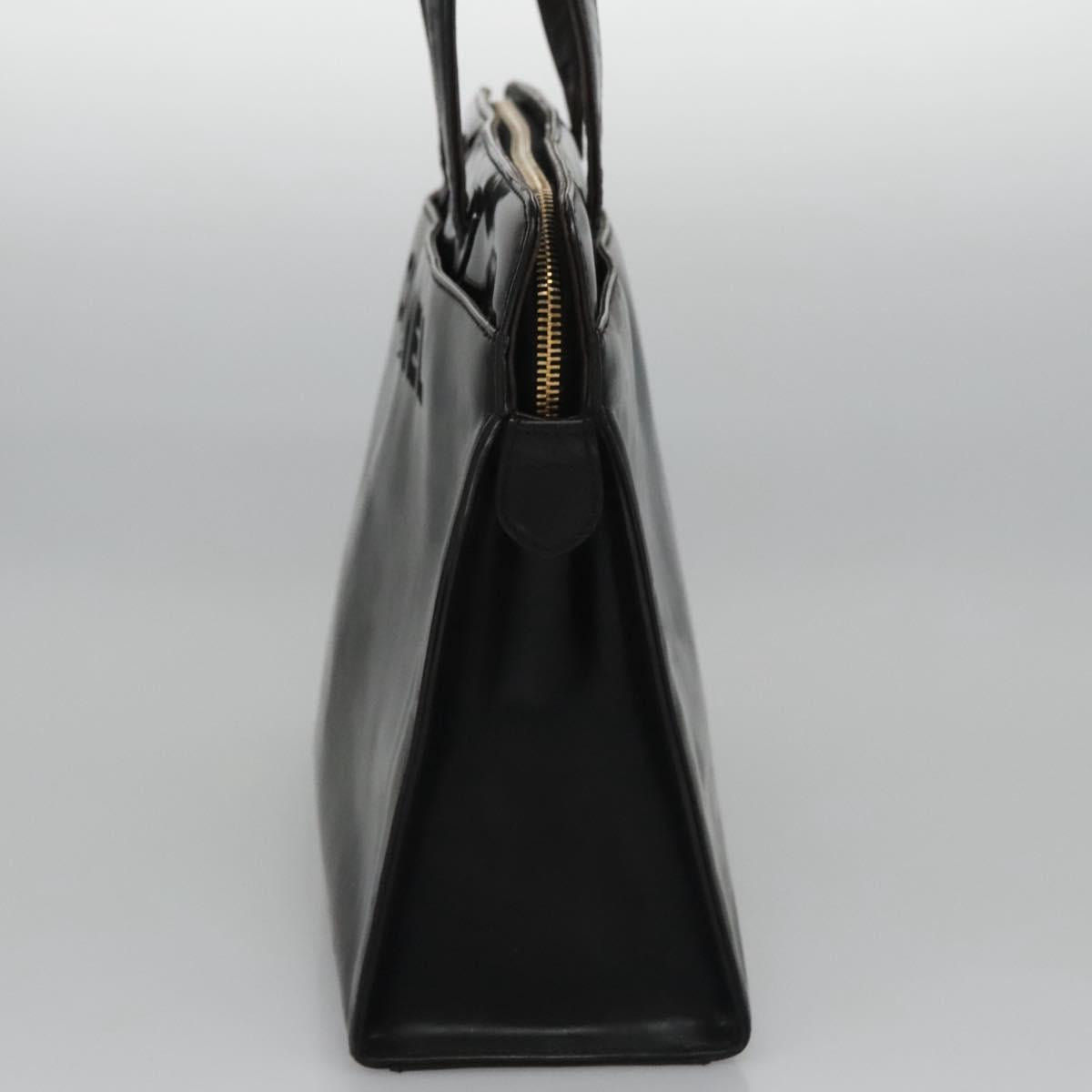 CHANEL COCO Mark Tote Bag Patent Leather Black Gold CC bs21837
