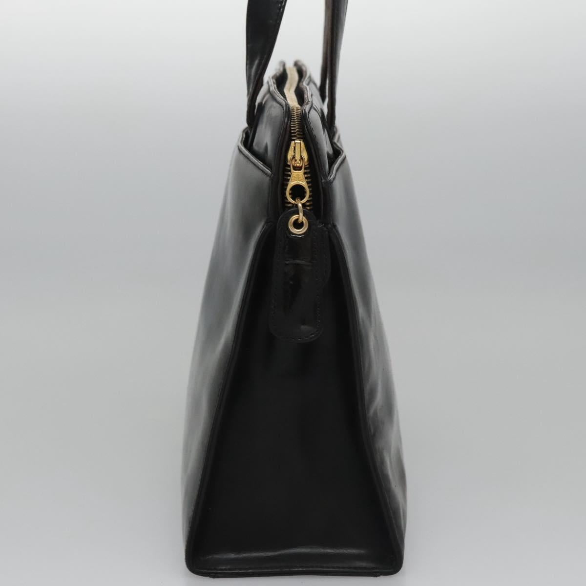 CHANEL COCO Mark Tote Bag Patent Leather Black Gold CC bs21837