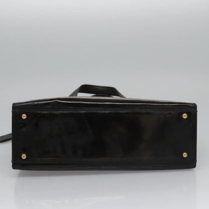CHANEL COCO Mark Tote Bag Patent Leather Black Gold CC bs21837