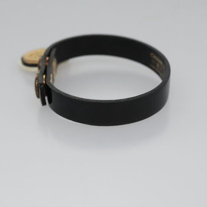 CHANEL Bracelet Leather Black Gold CC bs21865