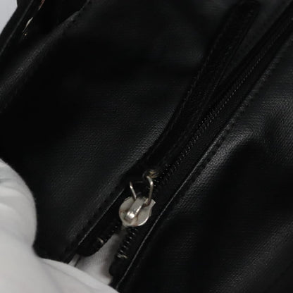 CHANEL Paris Biarritz MM Tote Bag Coated Canvas Black Silver CC bs22052