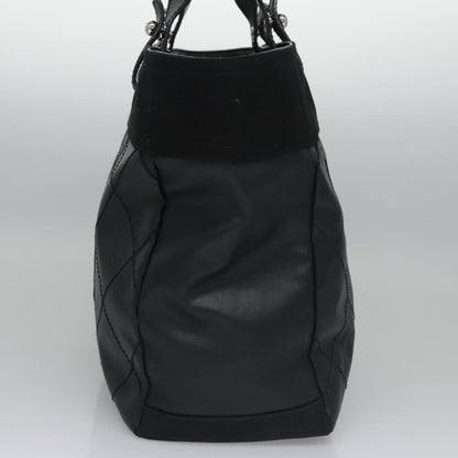 CHANEL Paris Biarritz MM Tote Bag Coated Canvas Black Silver CC bs22052