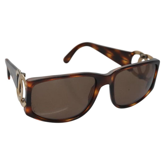 CHANEL Sunglasses Plastic Brown CC bs22163