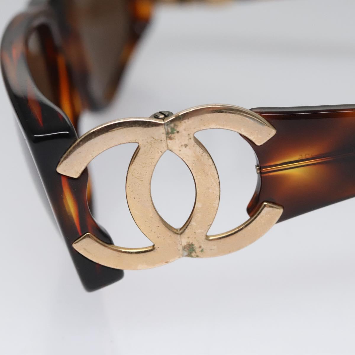 CHANEL Sunglasses Plastic Brown CC bs22163