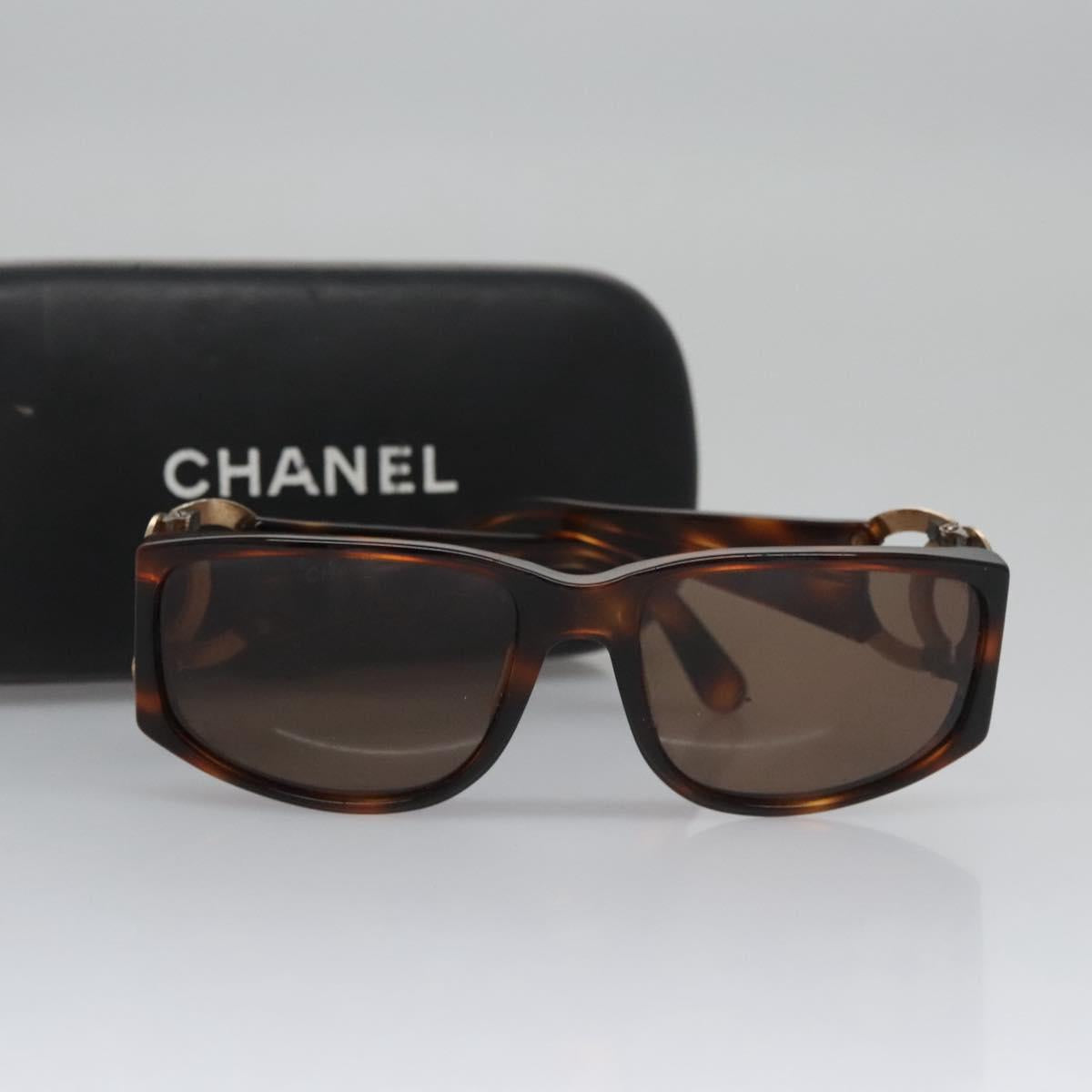CHANEL Sunglasses Plastic Brown CC bs22163