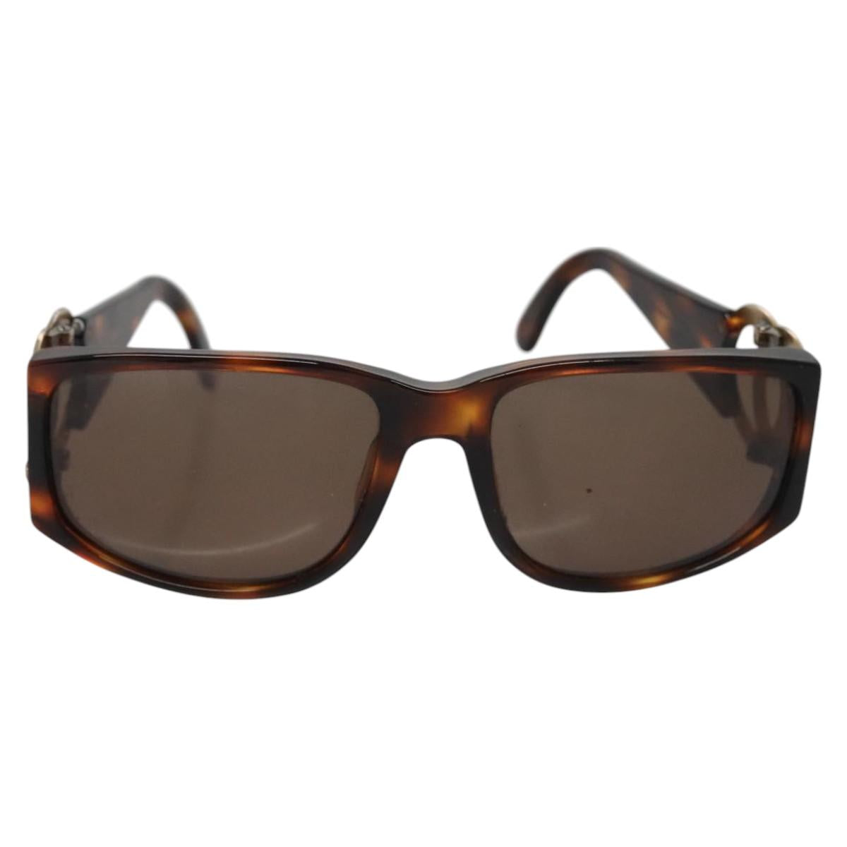 CHANEL Sunglasses Plastic Brown CC bs22163