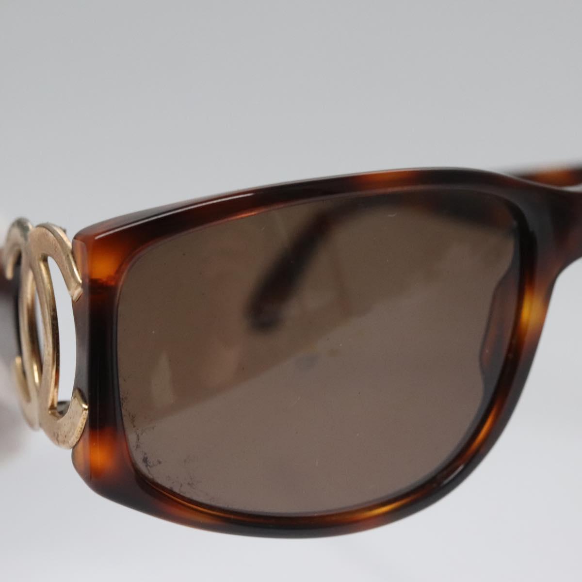 CHANEL Sunglasses Plastic Brown CC bs22163