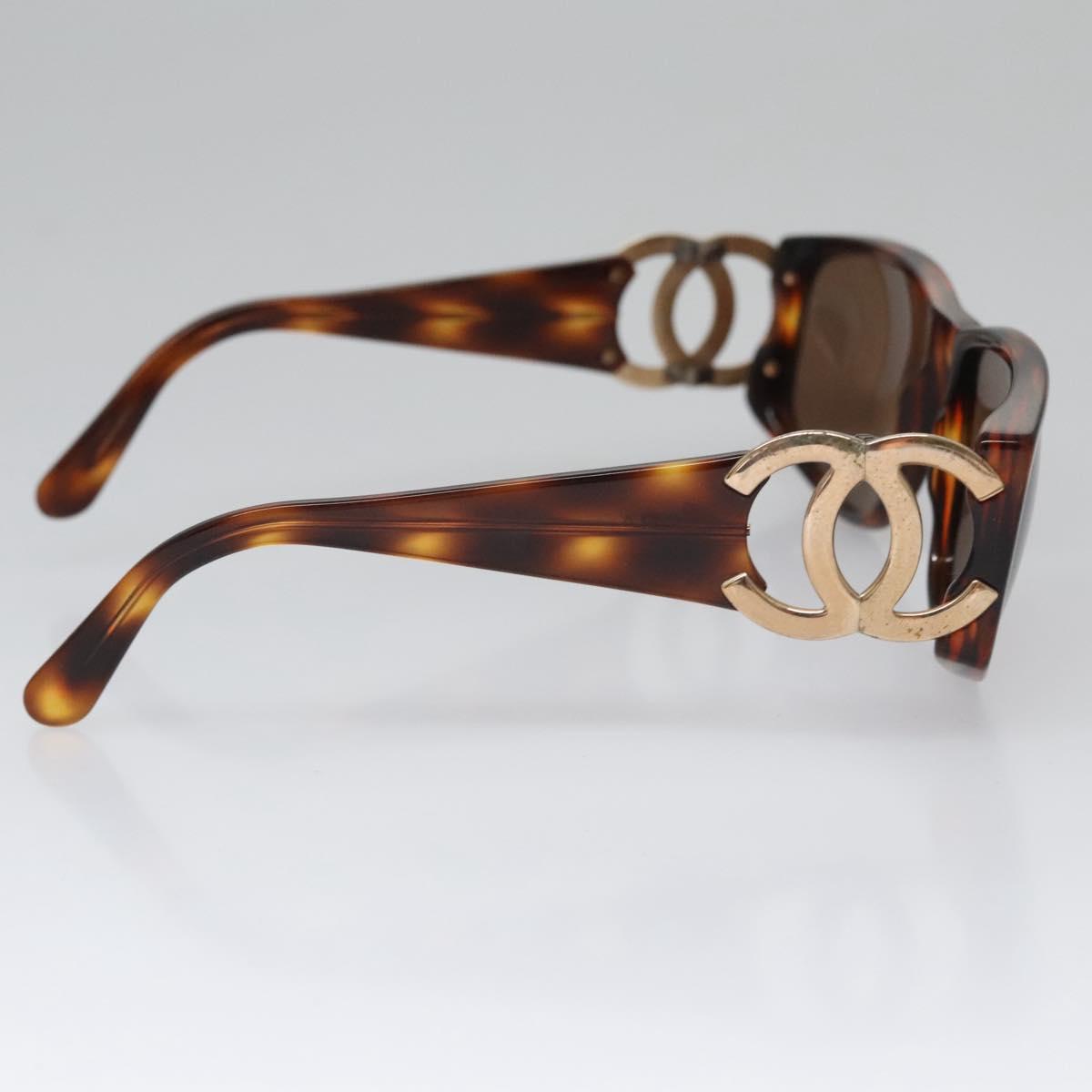 CHANEL Sunglasses Plastic Brown CC bs22163
