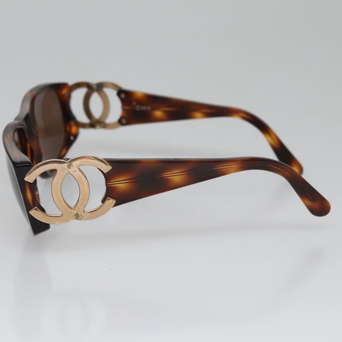 CHANEL Sunglasses Plastic Brown CC bs22163