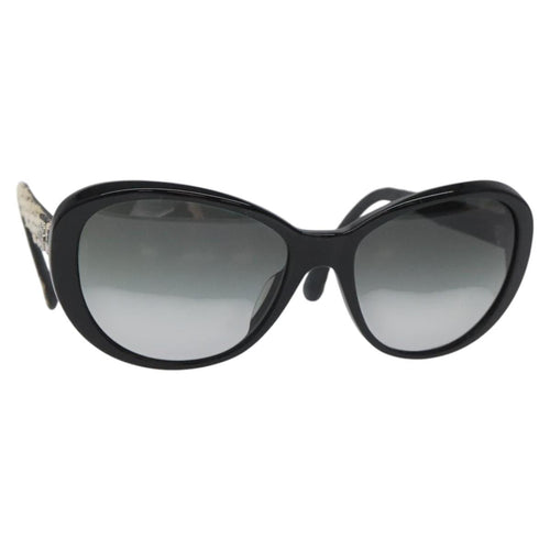 CHANEL Tweed Sunglasses Plastic Black CC bs22164