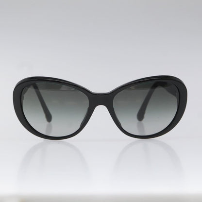CHANEL Tweed Sunglasses Plastic Black CC bs22164