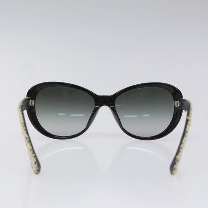 CHANEL Tweed Sunglasses Plastic Black CC bs22164