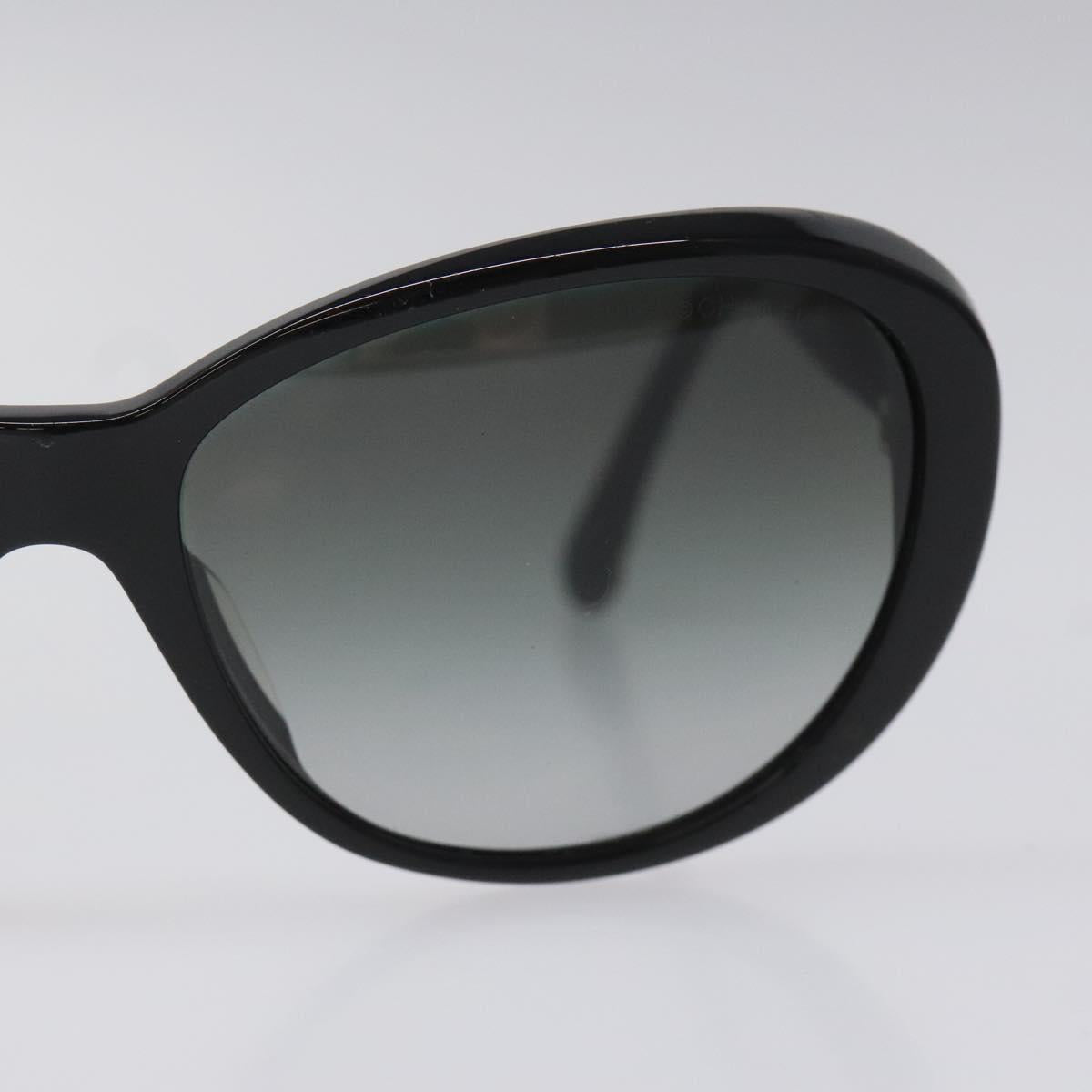 CHANEL Tweed Sunglasses Plastic Black CC bs22164
