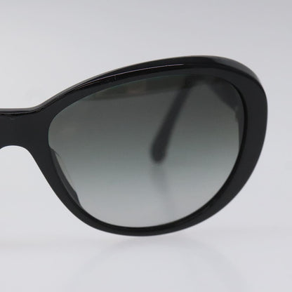 CHANEL Tweed Sunglasses Plastic Black CC bs22164