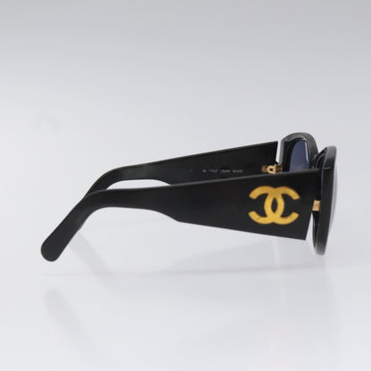 CHANEL Sunglasses Plastic Black CC bs22166