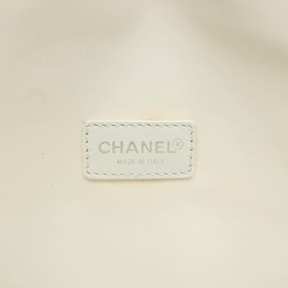 CHANEL Clutch Bag Coated Canvas Green Blue Silver CC bs22217