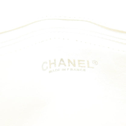CHANEL Matelasse Shoulder Bag Canvas Gray Silver CC bs22261