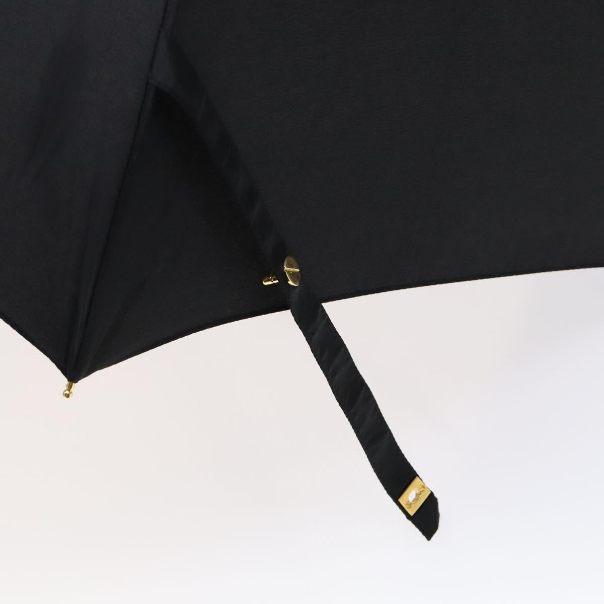 CHANEL & Umbrella Holder Umbrella Nylon Patent Leather Black CC bs22266
