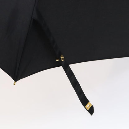 CHANEL & Umbrella Holder Umbrella Nylon Patent Leather Black CC bs22266
