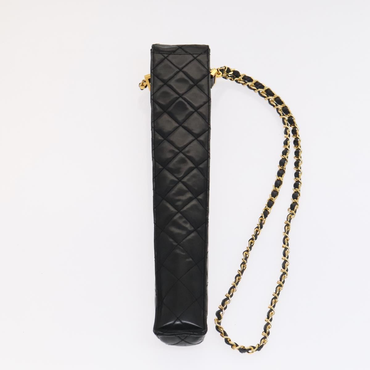 CHANEL & Umbrella Holder Umbrella Nylon Patent Leather Black CC bs22266