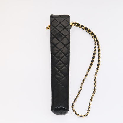 CHANEL & Umbrella Holder Umbrella Nylon Patent Leather Black CC bs22266