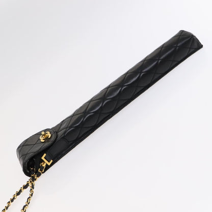 CHANEL & Umbrella Holder Umbrella Nylon Patent Leather Black CC bs22266