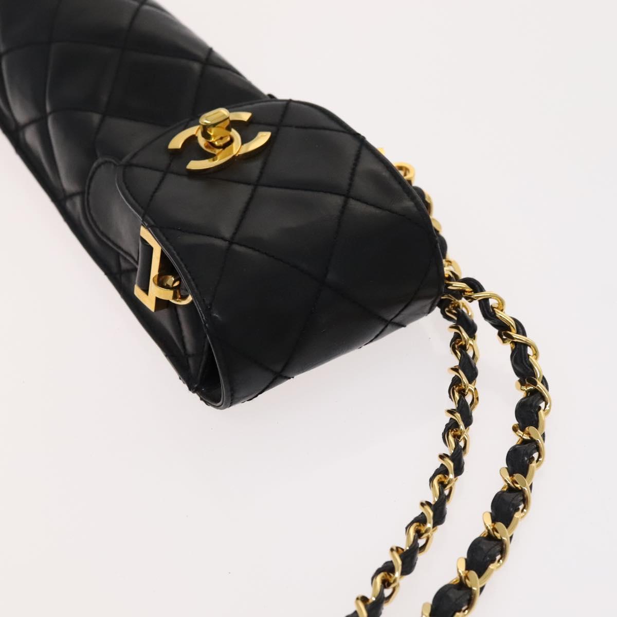 CHANEL & Umbrella Holder Umbrella Nylon Patent Leather Black CC bs22266