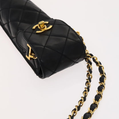 CHANEL & Umbrella Holder Umbrella Nylon Patent Leather Black CC bs22266