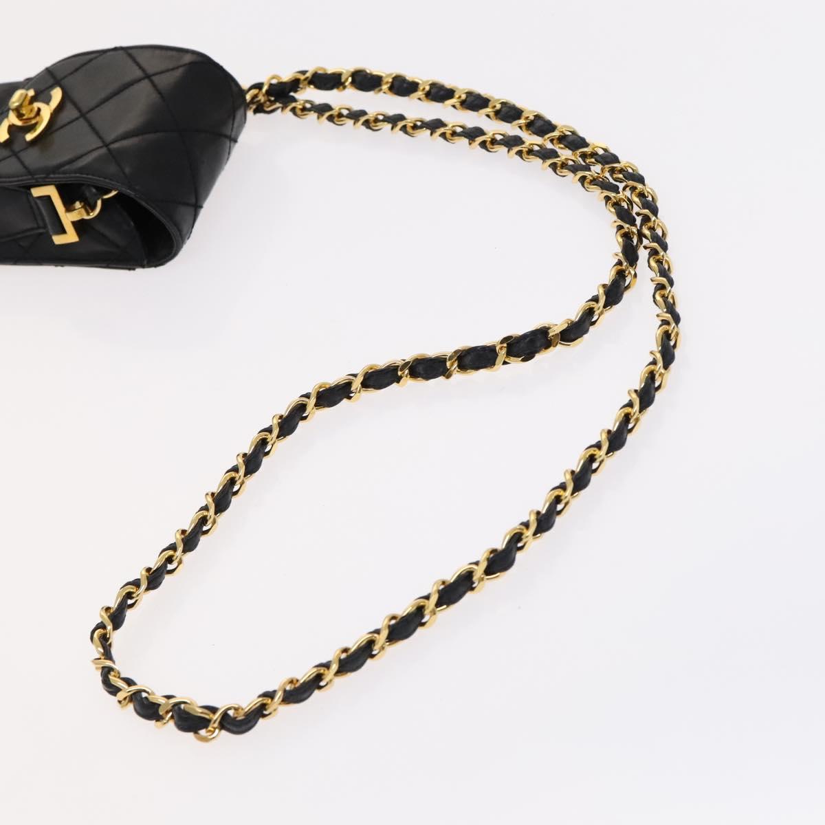 CHANEL & Umbrella Holder Umbrella Nylon Patent Leather Black CC bs22266