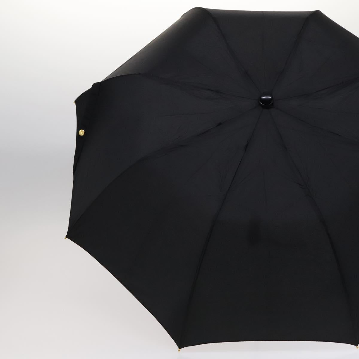 CHANEL & Umbrella Holder Umbrella Nylon Patent Leather Black CC bs22266
