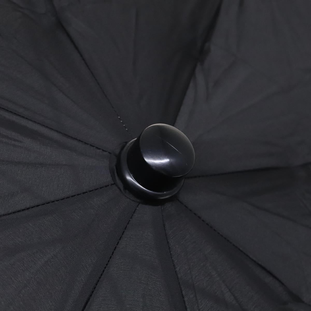 CHANEL & Umbrella Holder Umbrella Nylon Patent Leather Black CC bs22266