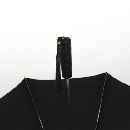 CHANEL & Umbrella Holder Umbrella Nylon Patent Leather Black CC bs22266