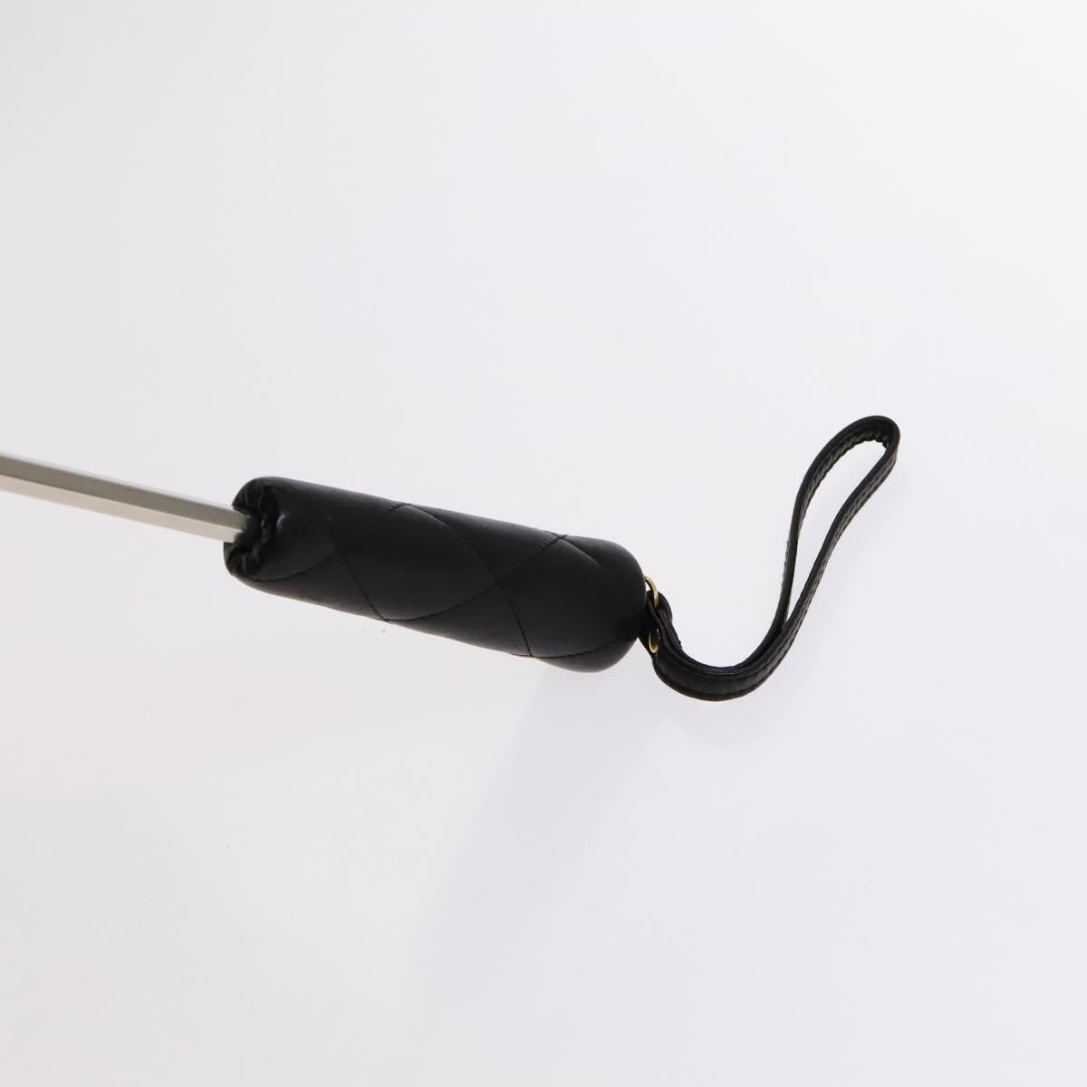 CHANEL & Umbrella Holder Umbrella Nylon Patent Leather Black CC bs22266