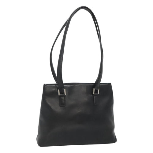 CHANEL Shoulder Bag Leather Black CC bs22384
