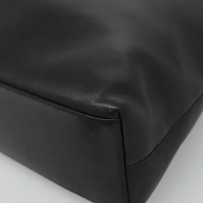 CHANEL Shoulder Bag Leather Black CC bs22384