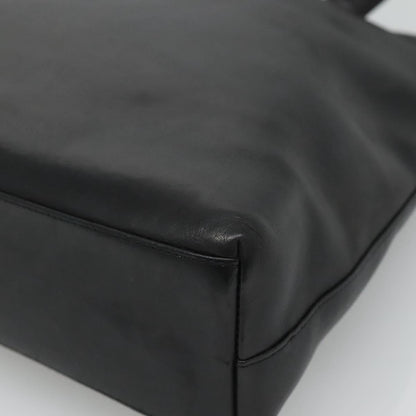 CHANEL Shoulder Bag Leather Black CC bs22384
