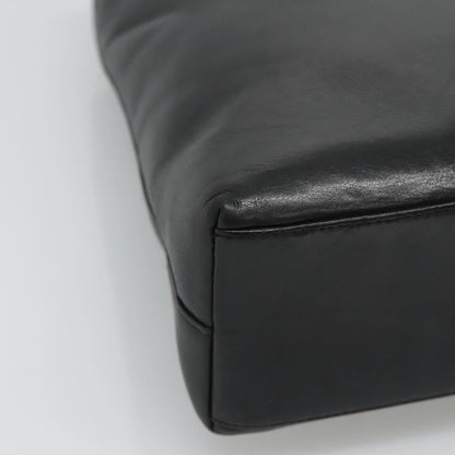 CHANEL Shoulder Bag Leather Black CC bs22384