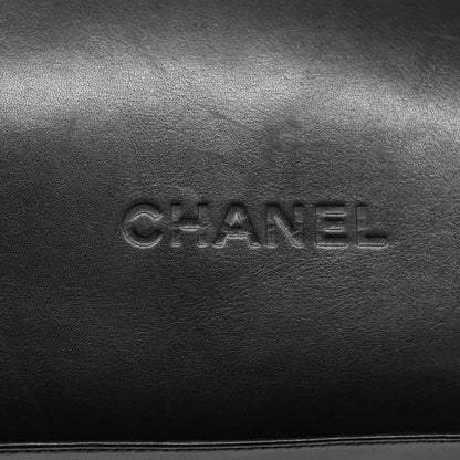 CHANEL Shoulder Bag Leather Black CC bs22384